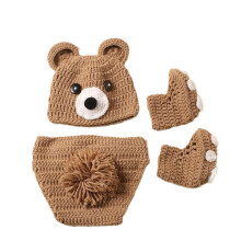 Cute Newborns Photo Props Bear Clothes Set for Baby Boy Girl