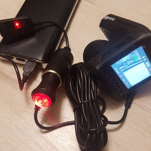 USB 5V to 12V Cigarette Lighter 18W Driving Recorder Boost Power 1
