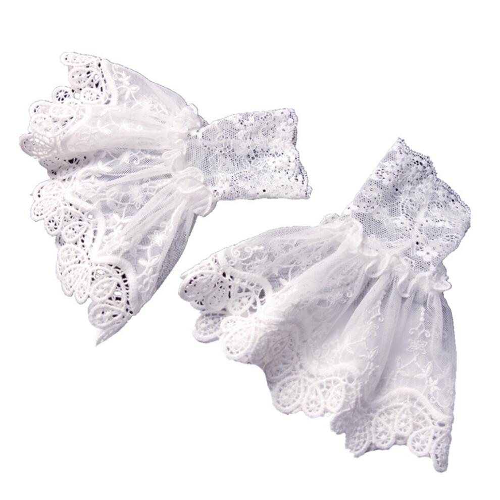 Female Girls Sweater Decorated Fake Sleeves-One Size White-image-OPC-PMSGQY2-NEW