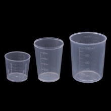3Pieces Resin Epoxy Graduated Cups Clear Scale Cups for-Clear