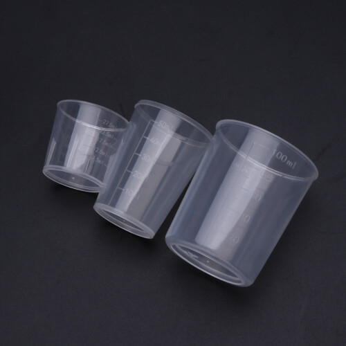 3Pieces Resin Epoxy Graduated Cups Clear Scale Cups for-Clear 2