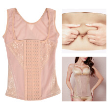 Women Waist Trainer Corset Tummy Control Vest Skin Color L