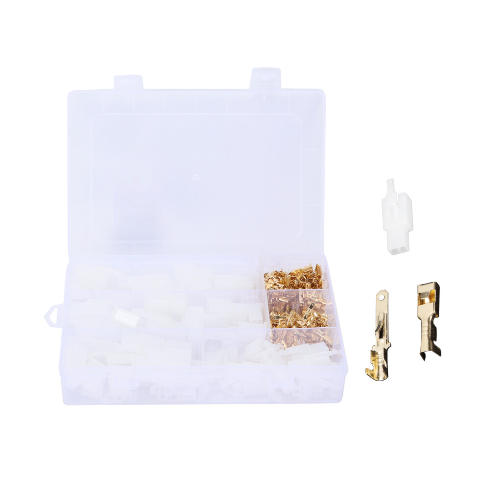 380Pcs Car Electrical Connector Block Set, Copper, White & Gold 4621358664728