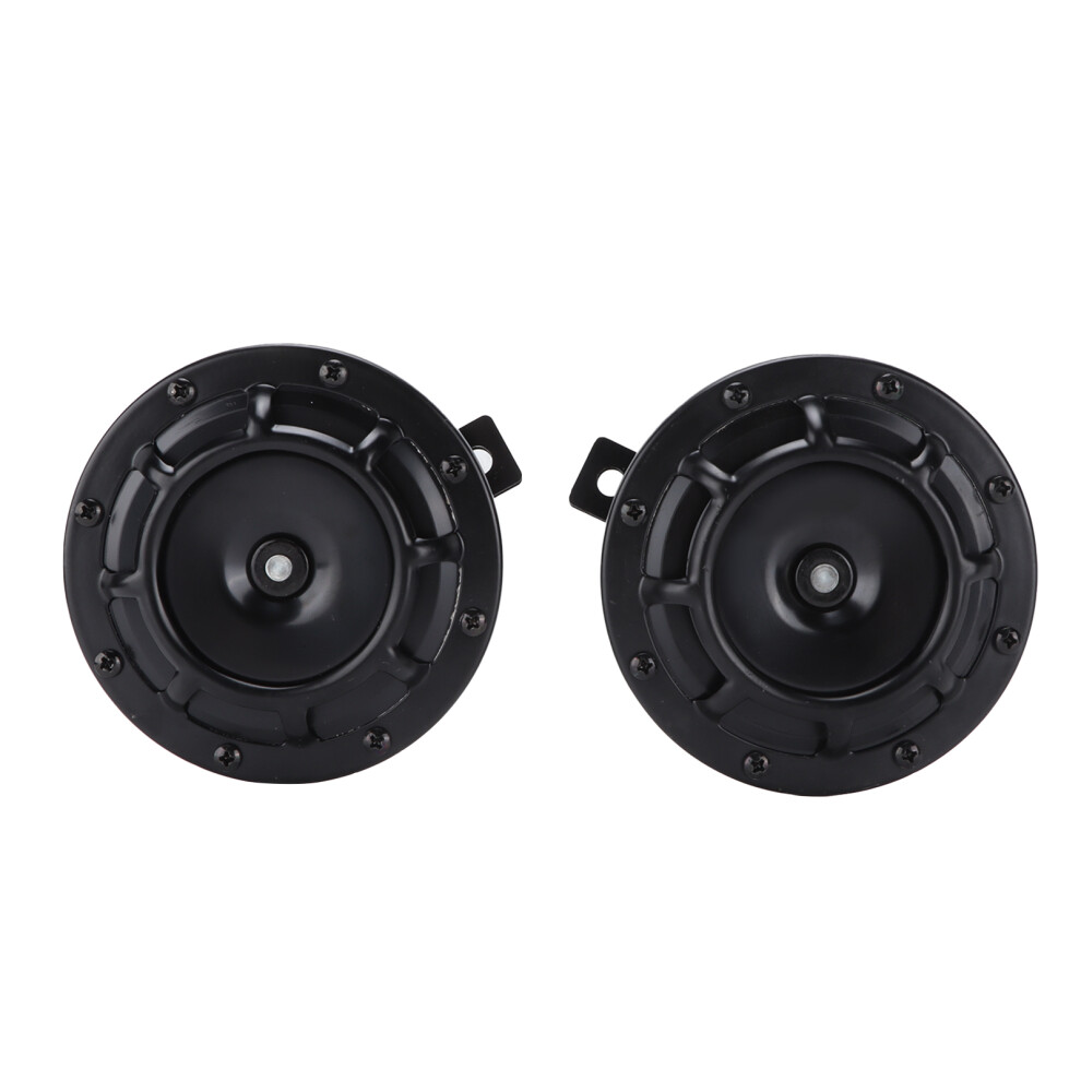120Mm 115Db Steel Alloy Snail Horn For Cars & Motorcycles, 12V Black 7891358665606