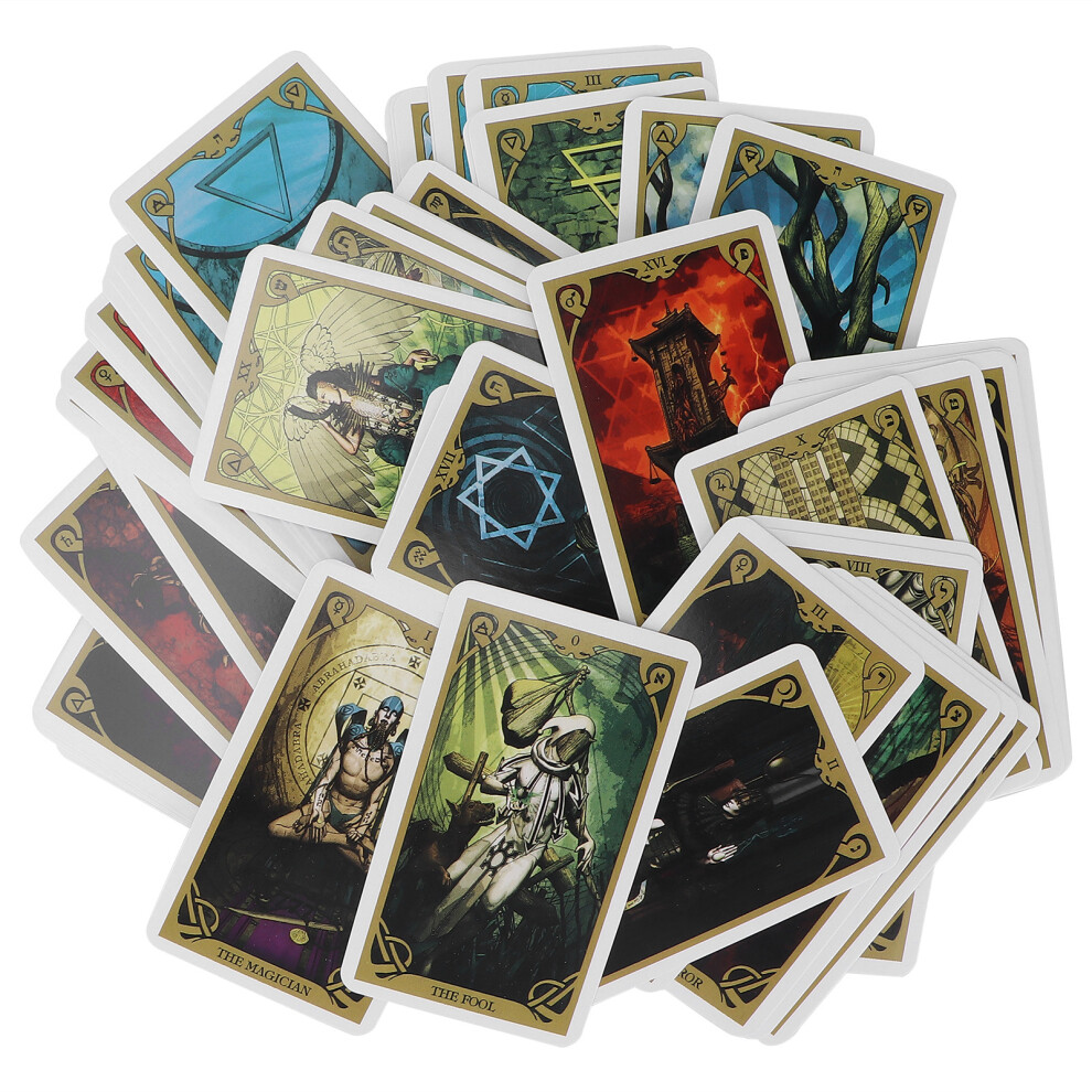78pcs Tarot Divination Cards Set - Stress Relief Party Game 10.3x6cm