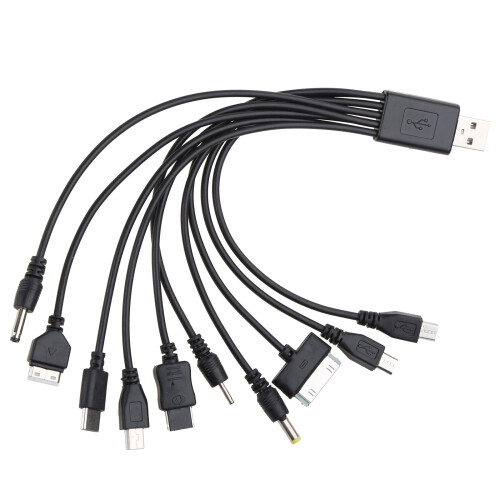 Universal Multi Plug USB Cable Charger USB Adapter Cable Data