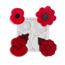 Realistic Poppys Flower Silicone Mold for Home Decorations Heat
