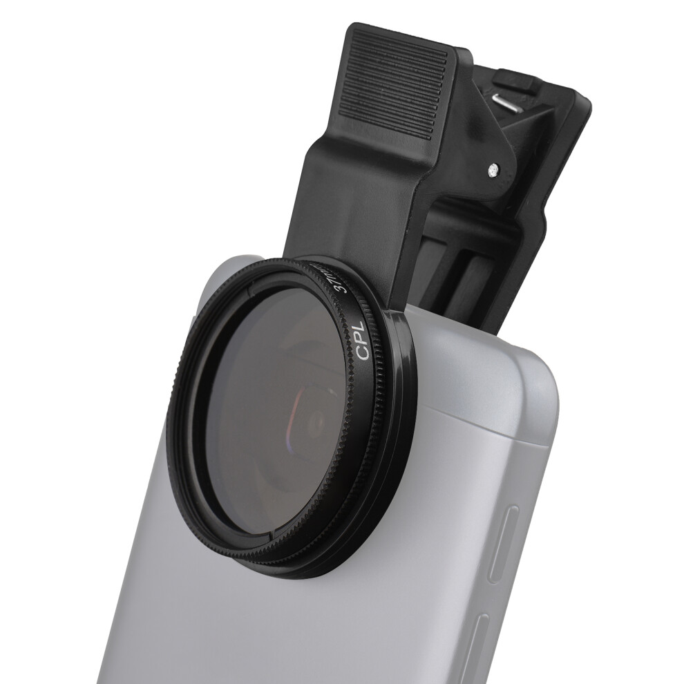 37Mm Smartphone Cpl Filter Set With Clip-On Lens Protector In Black 8761358667001