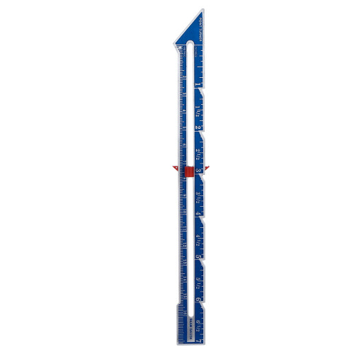 Durable Blue Sewing Ruler with Pointed Edge for Button Margin Measurements 1