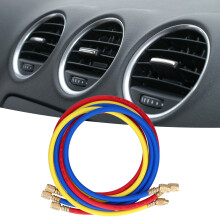 3Pcs AC Charging Hose Kit 1.5m R410 Refrigerant Filling Tool