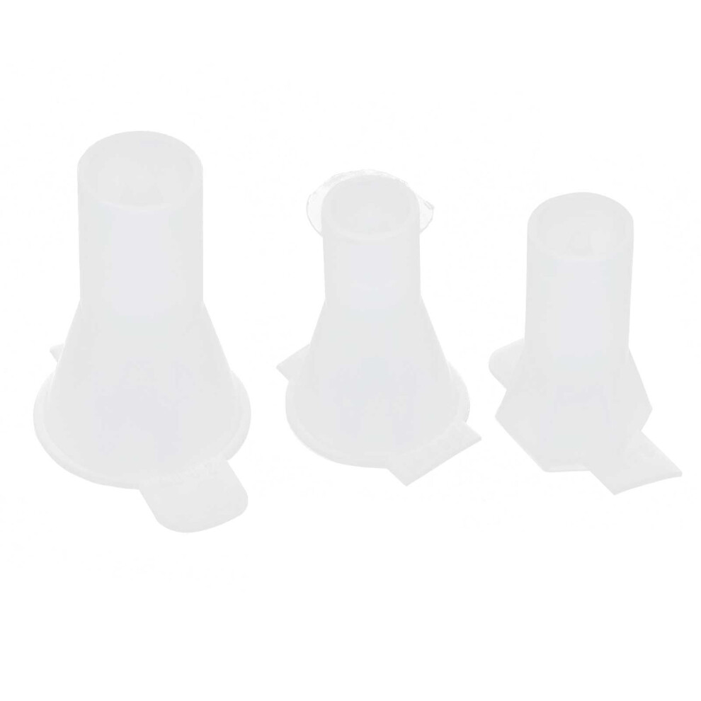 3Pcs Cone Silicone Molds For Resin Jewelry Diy Craft, Crystal Clear 7661358668651