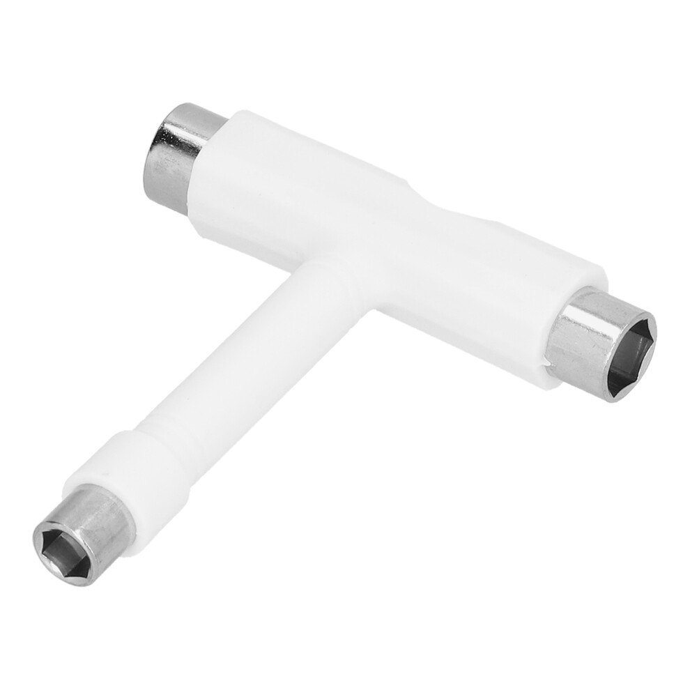 Skate Tool Multifunction Portable Skateboard Hardware Kit Ttype Hex Keys White 8771358668540