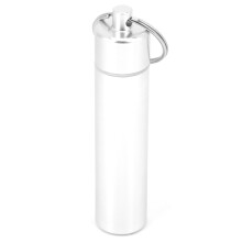 Aluminiumlegierung Mini-Pillenbehälter Wasserfester Schlüsselanhänger Aufbewahrung für Reisen, 4 Fächer