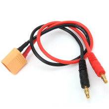 30cm XT90 Male to 4mm Banana Plug Adapter Cable, 14AWG Silicone Wire