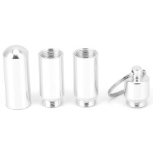 Waterproof Aluminum Pill Holder Keychain with Adjustable Layers Compact Size