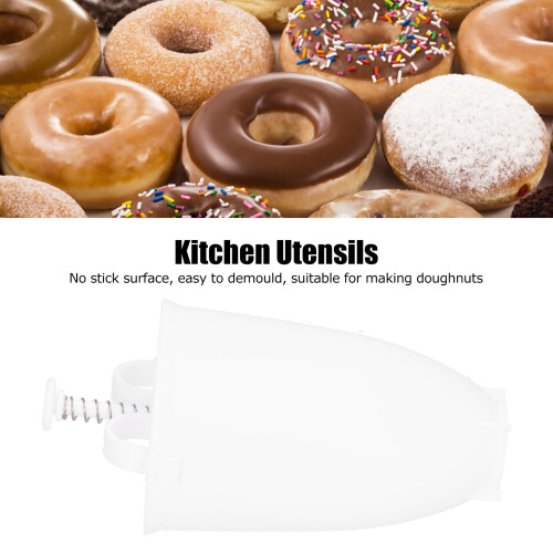 White DIY Doughnut Mold - Food Grade Manual Tool for Delicious Biscuits 2