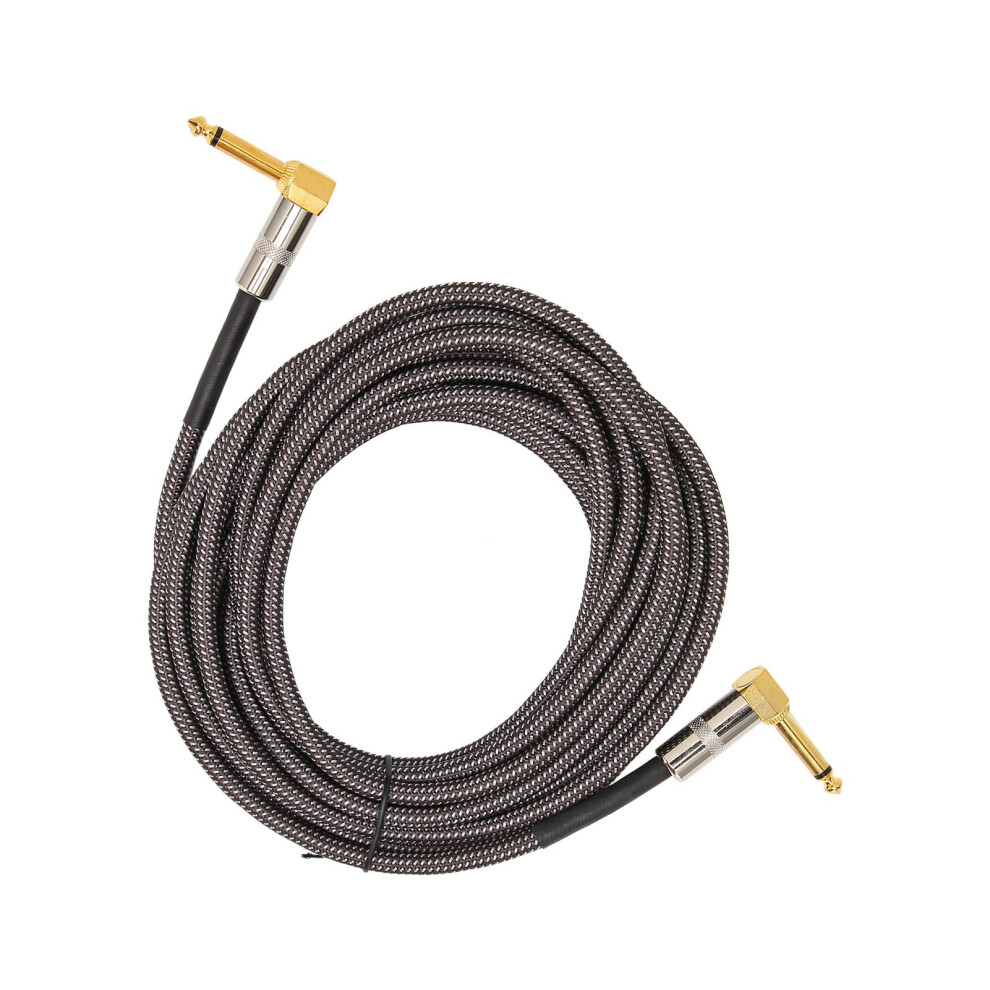 6M 6.35Mm Right Angle Guitar Cable - Oxygen-Free Copper, Woven Mesh 8711358672987
