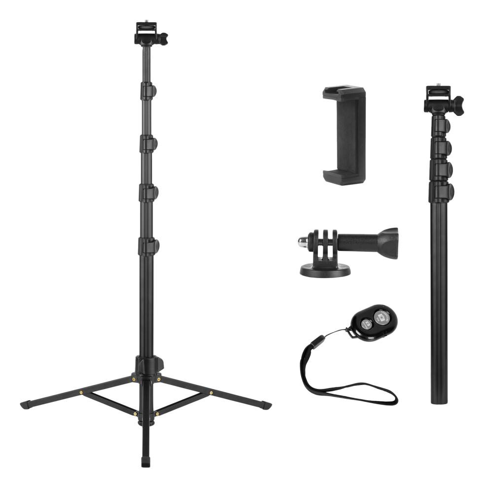 168Cm 2-In-1 Selfie Stick Tripod With Remote For Phones & Cameras 6911358673881
