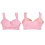 Women's Pink Full Coverage Wireless Support Bra L Chinlon Polyurethane 10