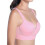 Women's Pink Full Coverage Wireless Support Bra L Chinlon Polyurethane 12