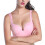 Women's Pink Full Coverage Wireless Support Bra L Chinlon Polyurethane 8
