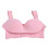 Women's Pink Full Coverage Wireless Support Bra L Chinlon Polyurethane 15