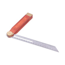 9 Zoll Edelstahl Holzbevel mit Mahagonihandgriff, verstellbarer Winkelmesser