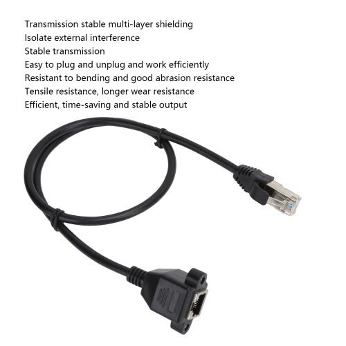 Modèle LAN-Ext M-F 0,5 m câble d'extension en ABS noir 2