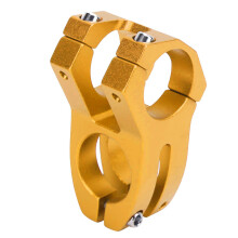 LUNJE 31,8 x 45 mm Aluminiumlegierung Mountainbike-Vorbau, kurzer Riser, Gold