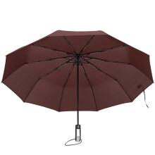 Automatischer Stahlrahmen-Regenschirm Schwarz TenBones Faltbar, kompakter Sonnenschutz und Regenschutz