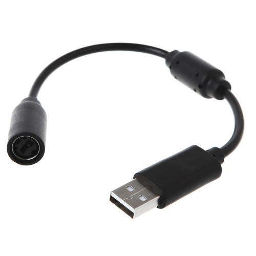 Wired Controller Connector USB Breakaway Cable Cord-Black