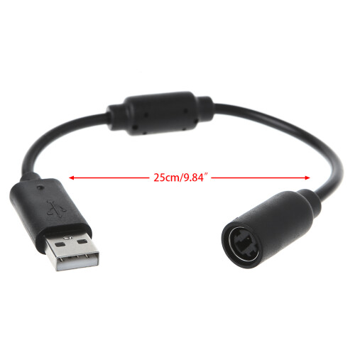 Wired Controller Connector USB Breakaway Cable Cord-Black 2