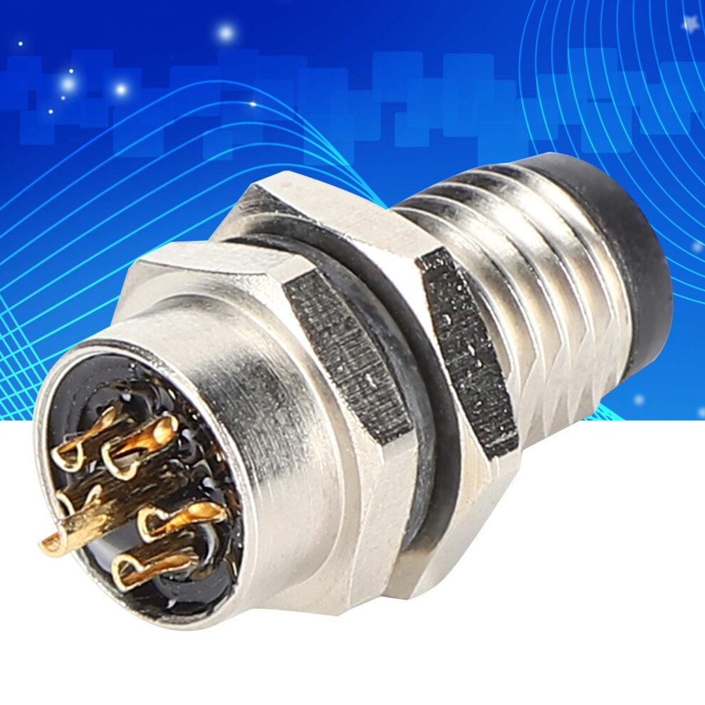 Waterproof Brass M8 6Pin Plug Ip67 Nickel Plated Male Socket Reliable 8441358684443