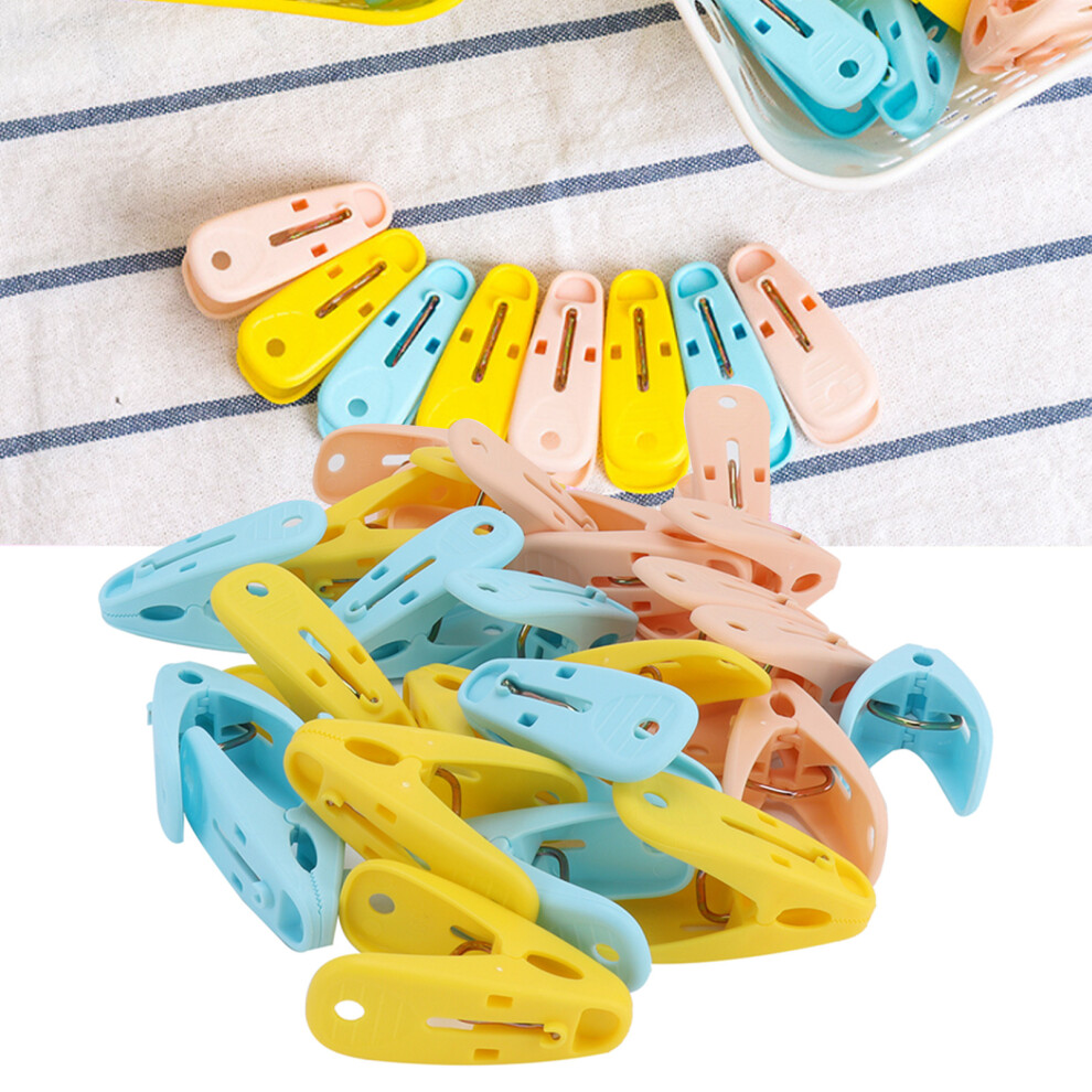 24pcs White Laundry Clips with Basket - Windproof & Anti-Slip Design-image-OPC-PMSH78Z-NEW