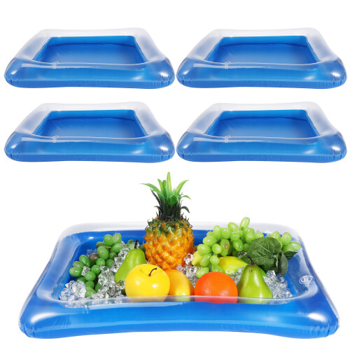4St Inflatable Bars Kühlbox Transparent 2