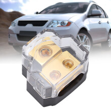 Auto Stromblock 2x4GA In 1x2GA Out Sicherungs Halter Reines Kupfer für Auto Audio System