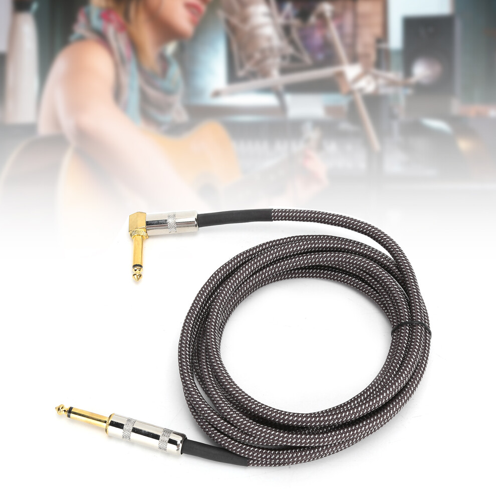 Electric Guitar Amp Cord 6.35Mm 3M Woven Cotton Net Audio Cable 8491358688651