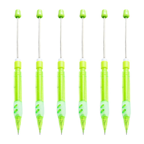 6Pcs 0.5mm Automatic Pencil Beadable Mechanical Pencils-Green
