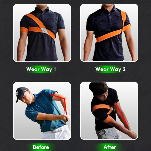 Golf Swing Correcting Band Adjustable Golf Swing Trainer-Green 2