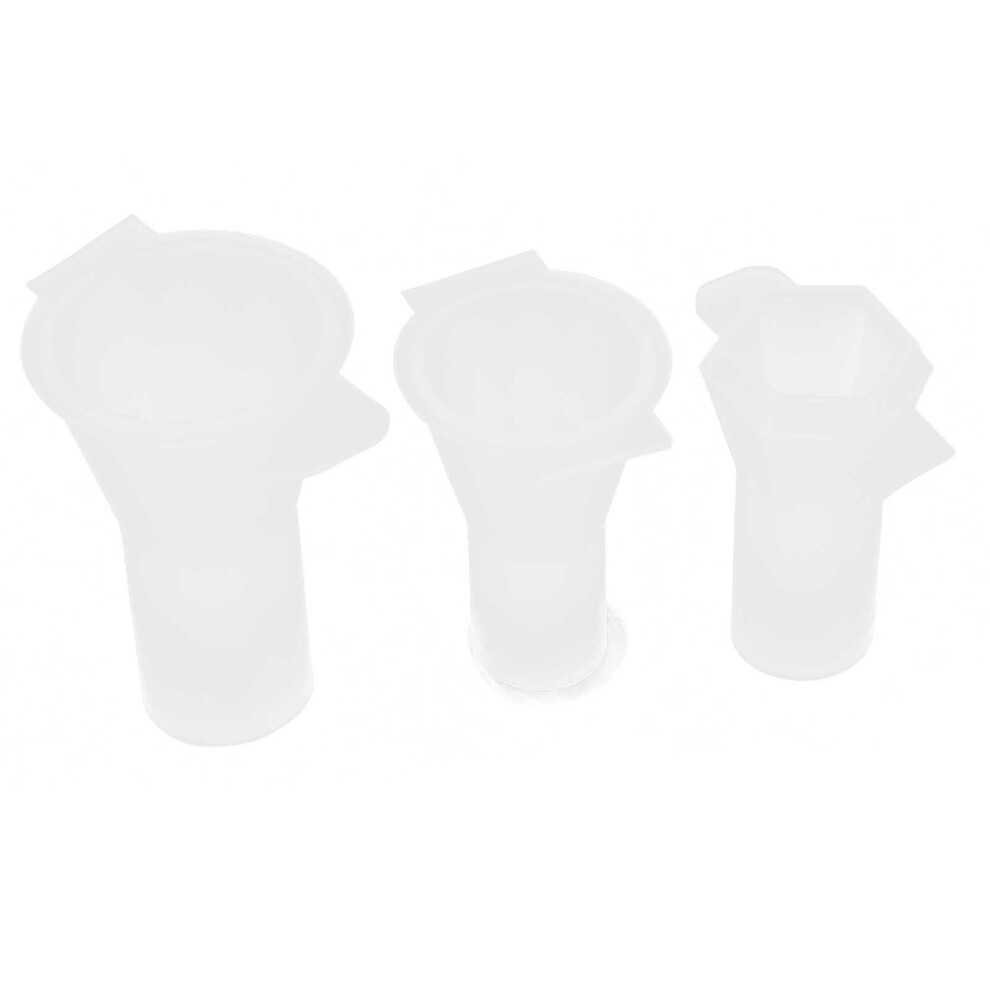 3Pcs Transparent Cone Silicone Mold For Resin Jewelry Diy Craft 3.2Cm-4Cm 7901358690987