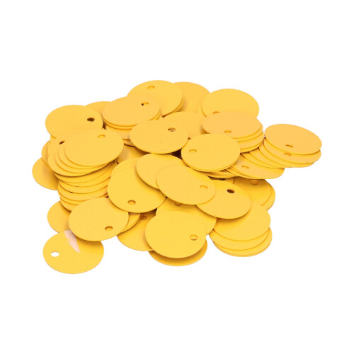Round Black Yellow Number Tags for Beekeeping - 100 Pack 2