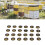 Round Black Yellow Number Tags for Beekeeping - 100 Pack 14