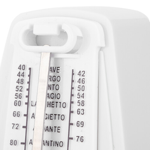 Durable White Mechanical Metronome for All Instruments Pyramid Design 2