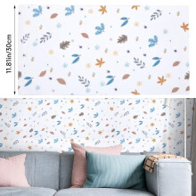 (Autumn Leaves, 40cm L x 40cm W) AceHome 10Pcs PVC Marble Wall Sticker Peel and Stick Tile Vinyl Wrap for Kitchen and Bathroom Decor