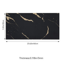 (Black Terra Marble, 60cm L x 30cm W) AceHome 10Pcs PVC Marble Wall Sticker Peel and Stick Tile Vinyl Wrap for Kitchen and Bathroom Decor