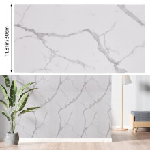 (Grey Stone Marble, 40cm L x 40cm W) AceHome 10Pcs PVC Marble Wall Sticker Peel and Stick Tile Vinyl Wrap for Kitchen and Bathroom Decor