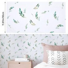 (Leafy Summer, 60cm L x 30cm W) AceHome 10Pcs PVC Marble Wall Sticker Peel and Stick Tile Vinyl Wrap for Kitchen and Bathroom Decor