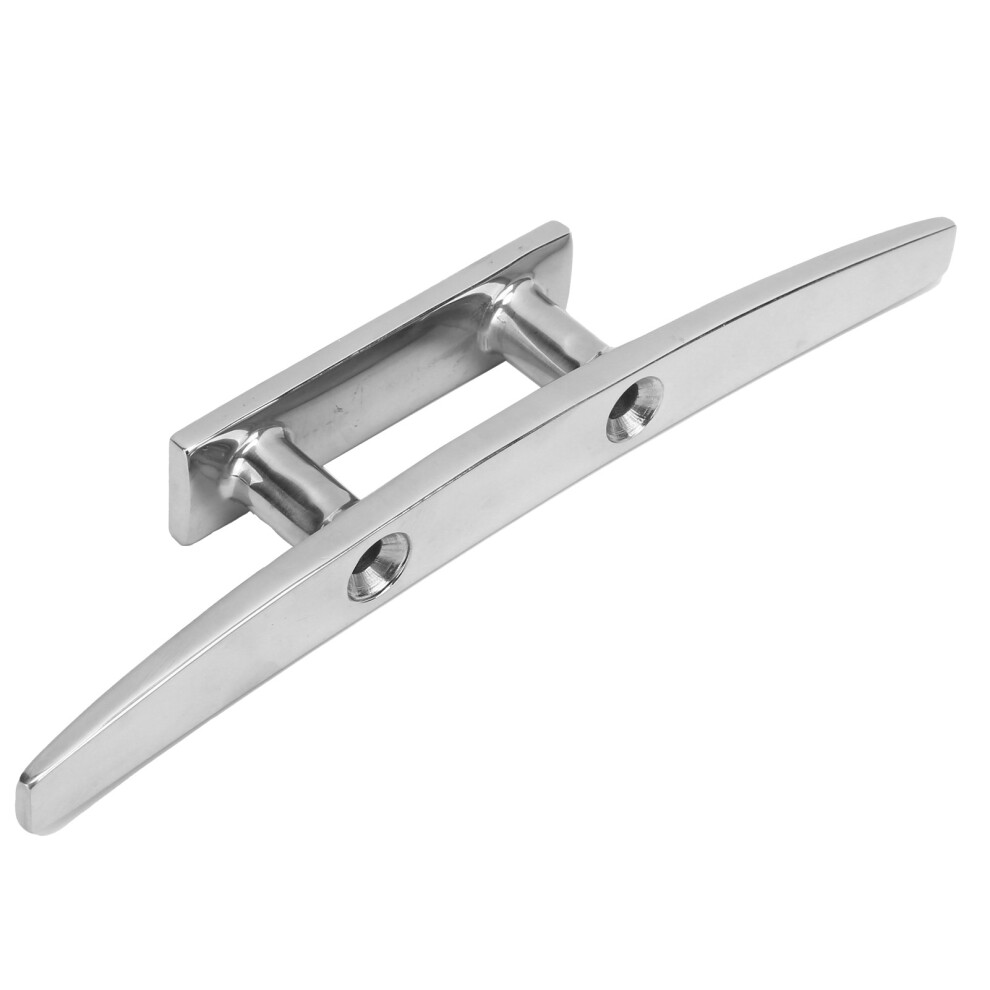 Boat Dock Cleat 10In Low Flat Stainless Steel 2 Hole Rope Tie Down For Yacht 8271358694476