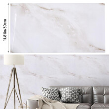 (White Jade Marble, 40cm L x 40cm W) AceHome 10Pcs PVC Marble Wall Sticker Peel and Stick Tile Vinyl Wrap for Kitchen and Bathroom Decor