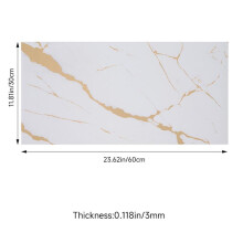 (White Terra Marble, 60cm L x 30cm W) AceHome 10Pcs PVC Marble Wall Sticker Peel and Stick Tile Vinyl Wrap for Kitchen and Bathroom Decor